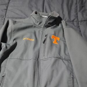 Columbia Dark Gray Jacket with Orange Accents
